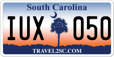 SC license plate IUX050