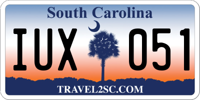 SC license plate IUX051