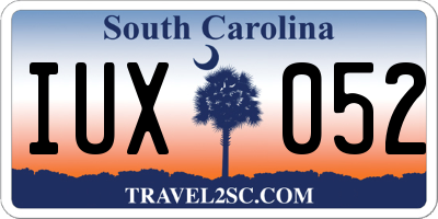 SC license plate IUX052