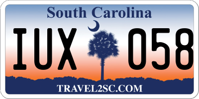 SC license plate IUX058