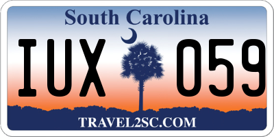 SC license plate IUX059