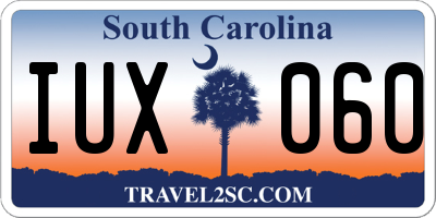 SC license plate IUX060