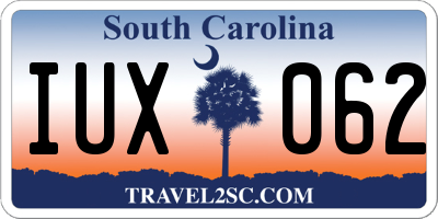 SC license plate IUX062