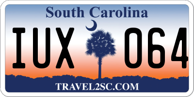 SC license plate IUX064