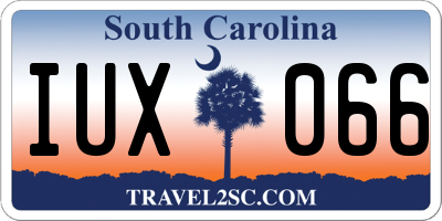 SC license plate IUX066