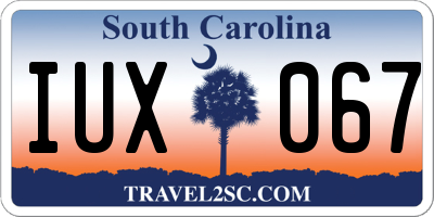 SC license plate IUX067