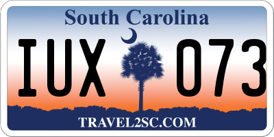 SC license plate IUX073