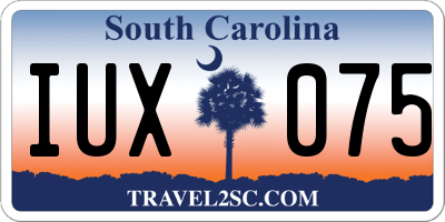 SC license plate IUX075