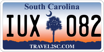 SC license plate IUX082