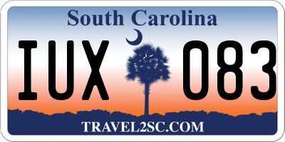 SC license plate IUX083