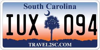 SC license plate IUX094
