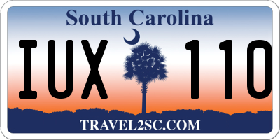 SC license plate IUX110