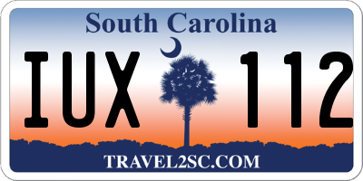 SC license plate IUX112