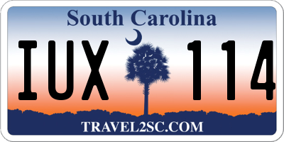 SC license plate IUX114