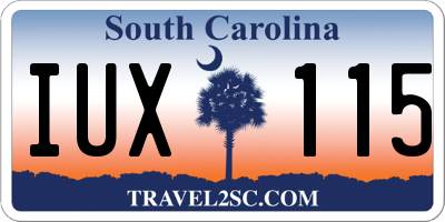 SC license plate IUX115