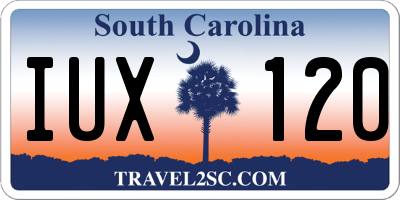 SC license plate IUX120