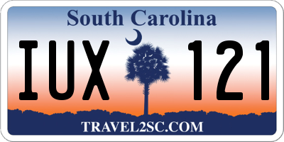 SC license plate IUX121