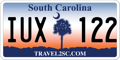 SC license plate IUX122