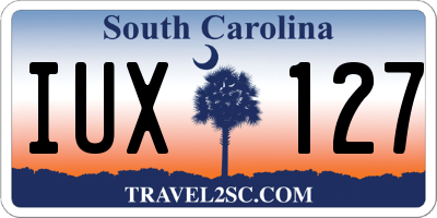 SC license plate IUX127