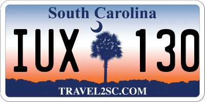 SC license plate IUX130