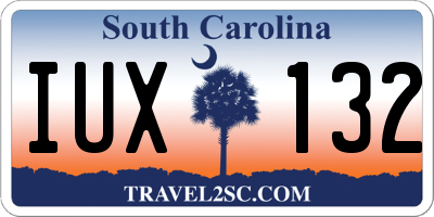 SC license plate IUX132