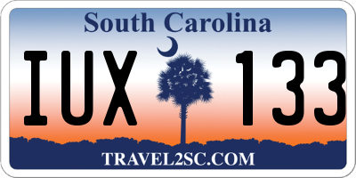 SC license plate IUX133