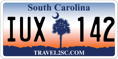 SC license plate IUX142
