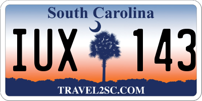 SC license plate IUX143