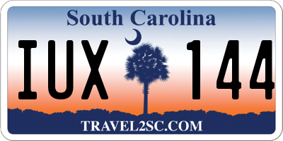 SC license plate IUX144