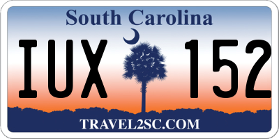 SC license plate IUX152