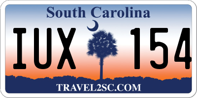 SC license plate IUX154