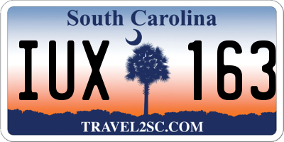 SC license plate IUX163