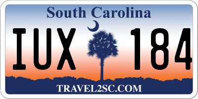 SC license plate IUX184