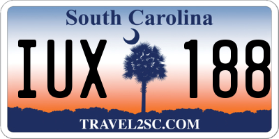 SC license plate IUX188