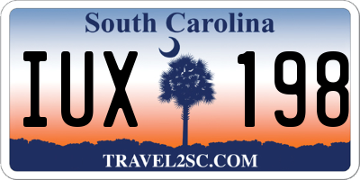 SC license plate IUX198