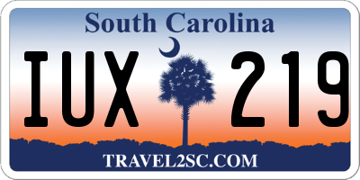 SC license plate IUX219