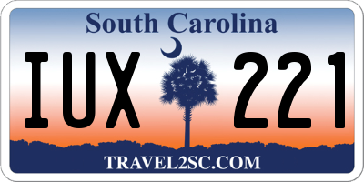 SC license plate IUX221
