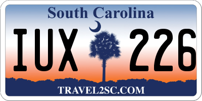SC license plate IUX226