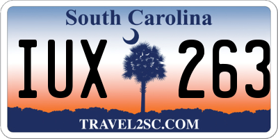 SC license plate IUX263