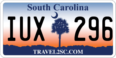 SC license plate IUX296
