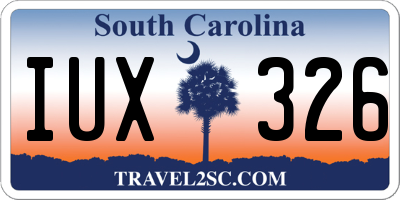 SC license plate IUX326