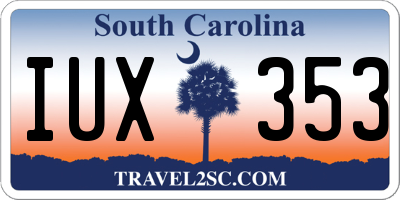 SC license plate IUX353