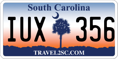 SC license plate IUX356