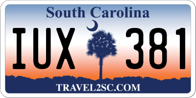 SC license plate IUX381