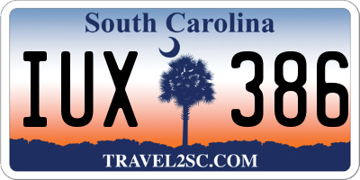 SC license plate IUX386