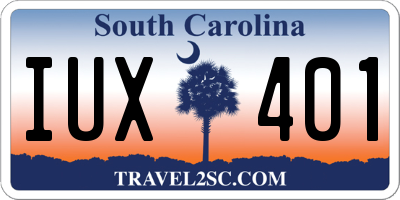 SC license plate IUX401