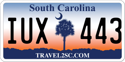 SC license plate IUX443