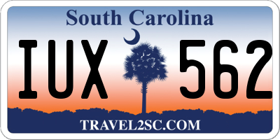 SC license plate IUX562