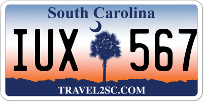 SC license plate IUX567