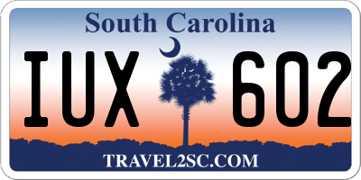 SC license plate IUX602